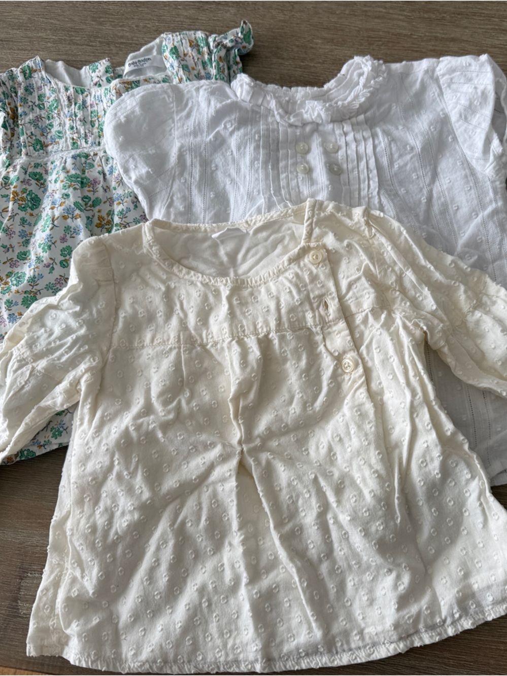 Lot of 3 Mini Boden Mayoral Gap Kids Girls' Floral & Eyelet Tops